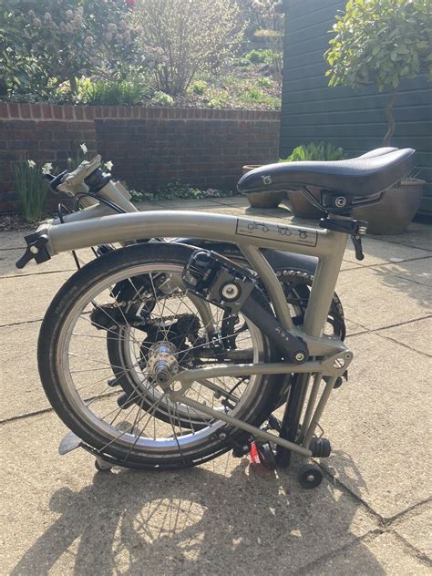 Brompton M2R X Superlight Titanium Folding Bike Raw Lacquer