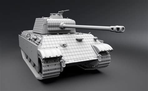 1/6 scale German WWII Panzer 5 Tank - Solo 3D Studio