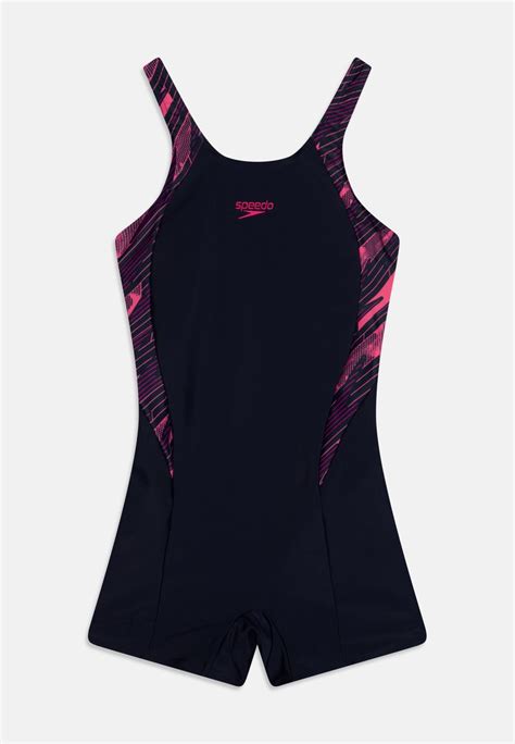 Speedo Girls Hyperboom Splice Legsuit Swimsuit True Navy Electric