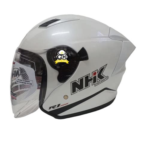 Jual HELM NHK HELM NHK R1 HELM NHK R1 MAX SOLID WHITE GLOSY