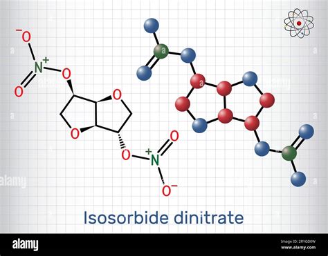 Isosorbide Dinitrate ISDN Molecule Structural Chemical Formula