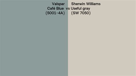 Valspar Café Blue 5001 4A vs Sherwin Williams Useful gray SW 7050