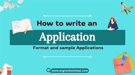 write  application format  sample applications