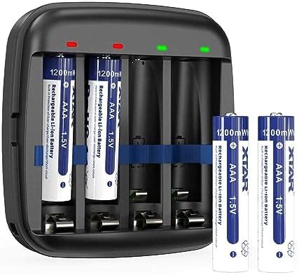 Amazon 1 5V Rechargeable AAA Lithium Batteries XTAR 1200 Cycles