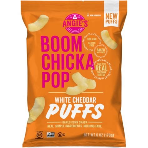 Angie S Boomchickapop White Cheddar Baked Corn Puff Snacks Oz Fry