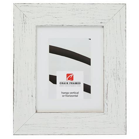 Craig Frames Jasper Wide 24x24 Inch Country Marshmallow White Picture Frame Matted For A 20x20