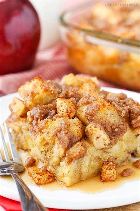 Overnight Cinnamon Apple Baked French Toast Casserole Life Love And Sugar