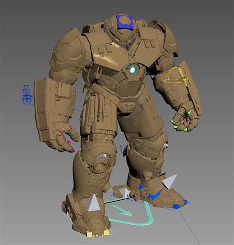 Iron Man Mark 44 Hulkbuster Armor 3d Model Rigged Max