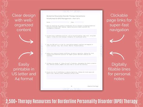 Borderline Personality Disorder Bpd Therapy Resource Bundle Therapy