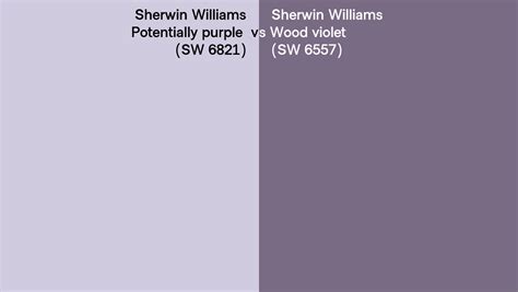 Sherwin Williams Potentially Purple Vs Wood Violet Side By Side Comparison