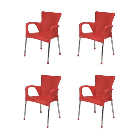 National Atlantis Chair Orange Pack Of 4 Red Amazon In Home