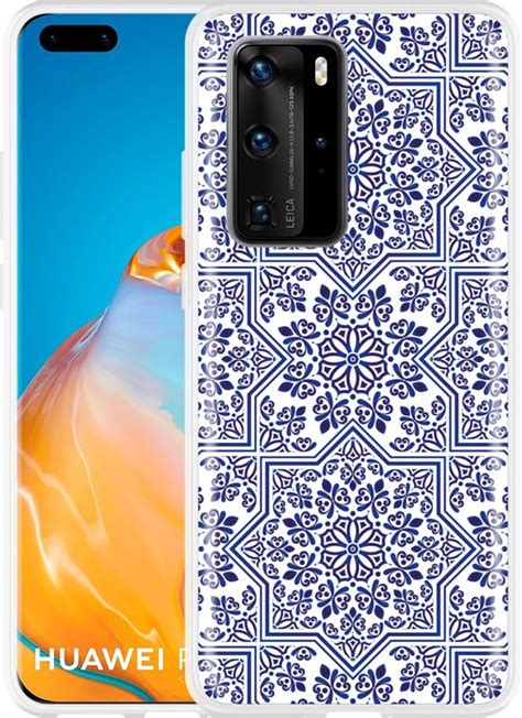 Hoesje Geschikt Voor Huawei P40 Pro Delfts Blauw II Bol