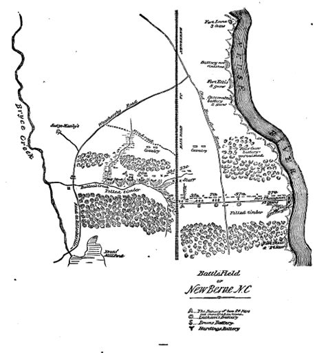 Battle Of New Bern Civil War History Map North Carolina