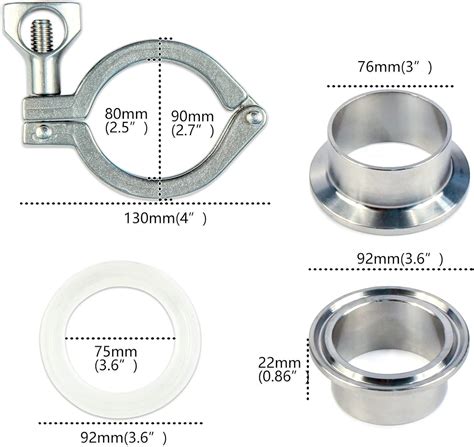 Buy Tri Clamp Heavy Duty Sanitary Fittings Stainless Steel 304