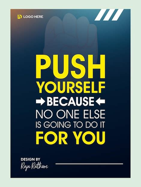 Premium Vector Inspiring Motivation Quote With Text Push Yourself