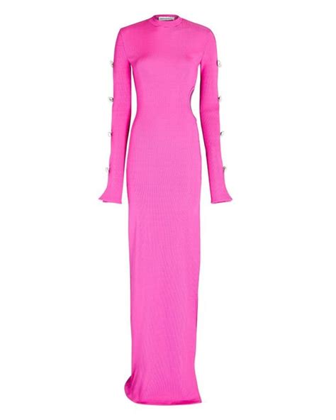 Mach Mach Crystal Embellished Cut Out Maxi Dress In Pink Lyst