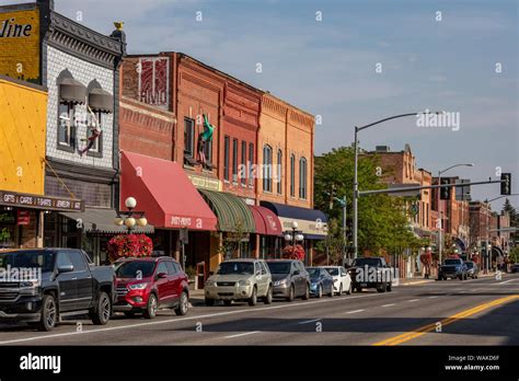 Main Street In Kalispell Montana Usa Stock Photo Alamy