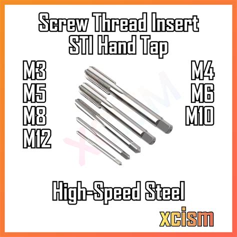 Hss Screw Thread Insert Sti Manual Hand Tap For Recoil Thread Repair Helicoil Installation M3