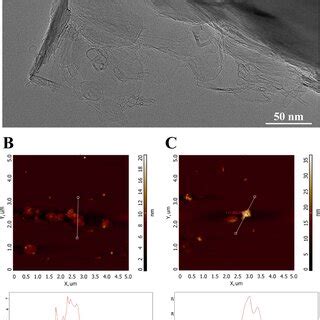 A The Tem Image Of Rgo Afm Images And The Corresponding Height