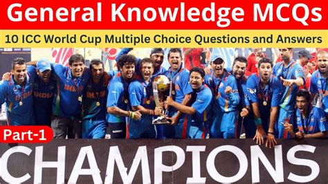 Daily GK MCQs ICC Cricket World Cup MCQs Part 1 GK For