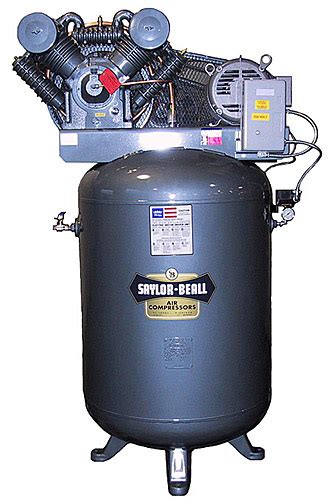 Vertical Air Compressors Industrial Two Stage Electric Saylor Beall