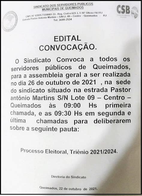 Servidores P Blicos Municipais De Queimados Fazem Assembleia Nesta