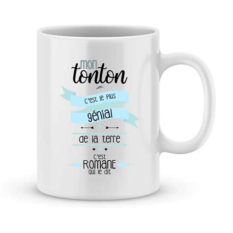 Mug personnalisé avec un prénom tonton est génial Joli Mug