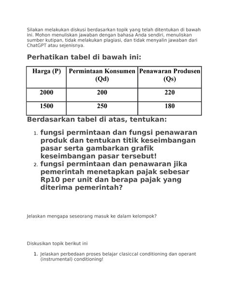 Diskusi 4 Soal Soal Silakan Melakukan Diskusi Berdasarkan Topik