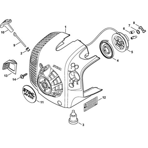 Rewind Starter Assembly For Stihl Sr Z Mistblower L S Engineers