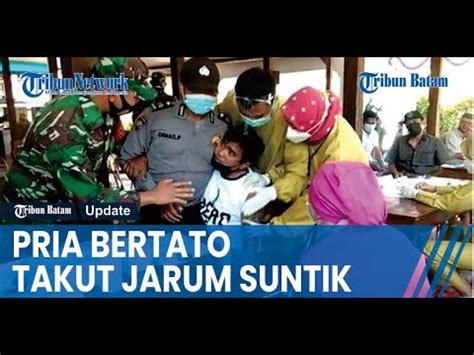 Pria Bertato Takut Jarum Suntik Saat Vaksin Di Wonogiri Youtube