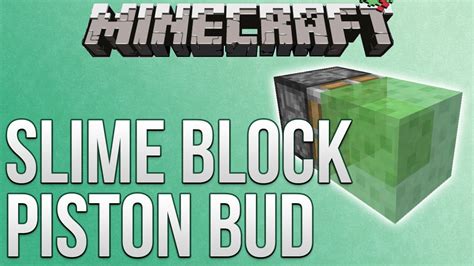 Minecraft Slime Block Piston Bud Tutorial Redstone Advent Calendar