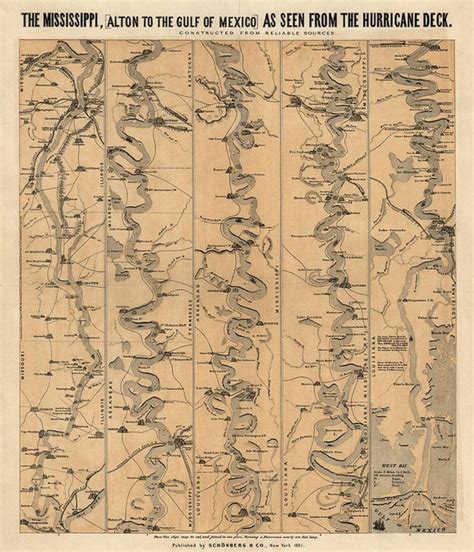 Items similar to Antique Map of the Mississippi River (1861) - Archival ...