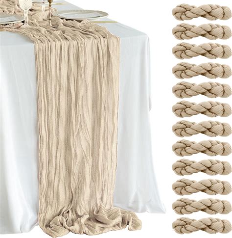 Amazon Pack Ft Ivory Cheesecloth Table Runner Boho Table