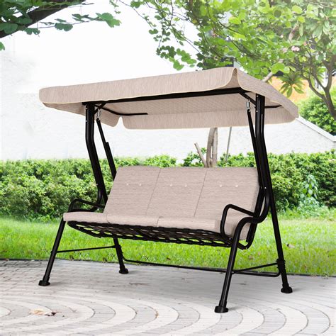 Outdoor 3 Person Metal Porch Swing Chair Atelier Yuwa Ciao Jp