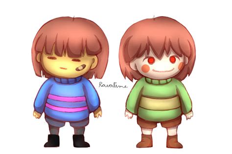 Undertale Frisk And Chara Chibis By Ravalinne On Deviantart