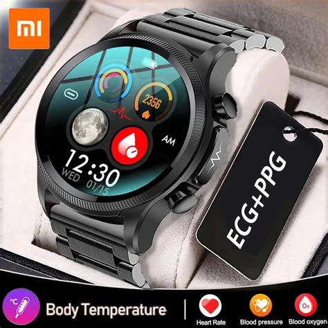 Xiaomi Glicose No Sangue Ecg Ppg Rel Gio Inteligente Homens