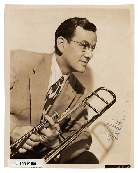 Glenn Miller Signed Photograph Rr Auction