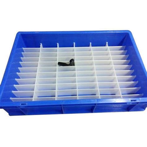 Blue White Mesh Removable Hdpe Partition Crate Size X X