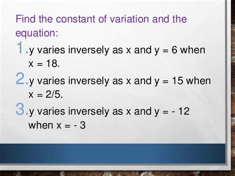 Inverse variation word problem