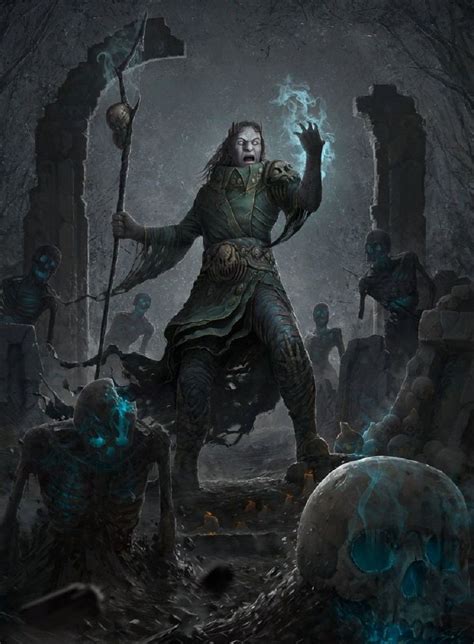 M Half Orc Warlock Or Wizard Necromancer By Roman Tishenin Characters