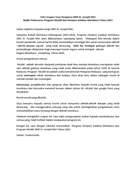 Teks Ucapan Nilam Edit Pdf