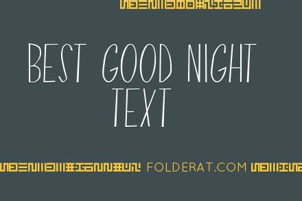 Best Good Night Text | FolderAt