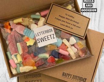 BIRTHDAY Sweet Box Pick N Mix Letter Box Sweets Personalised Birthday