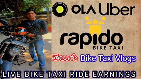 Rapido Bike Taxi Earnings Ola Uber Earnings Live Vlog Best To Earn