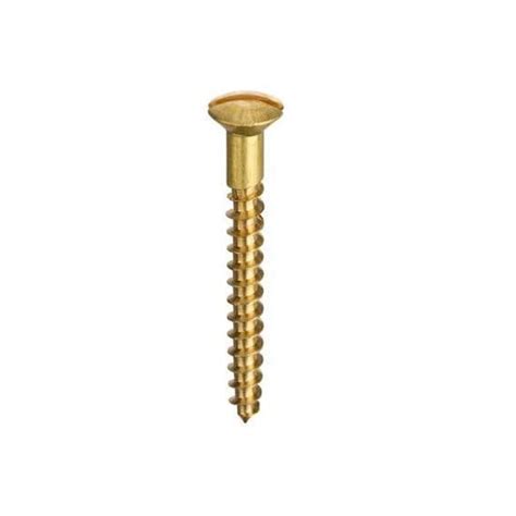 Slotted Raised Countersunk Woodscrews Din 95 Brass