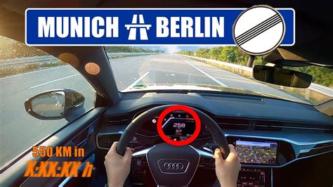 550km Top Speed Drive On German Autobahn In Audi A7 No Speed Limit