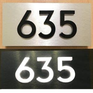 Led House Number Plaque Stainless Steel House Number Backlit House