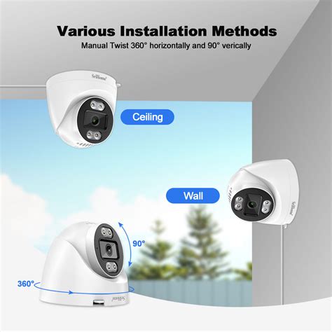 Mp Srihome Sh Dome Camera K Qhd Video Wifi Cctv Two Way Voice