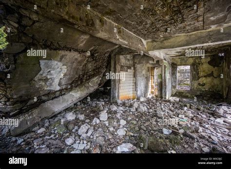 Old Broken Down House In Svanetia Stock Photo Alamy