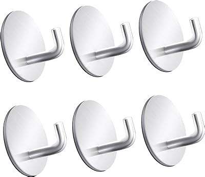 Prasacco 50 Pieces Self Adhesive Ceiling Hooks Heavy Duty Wall Hooks